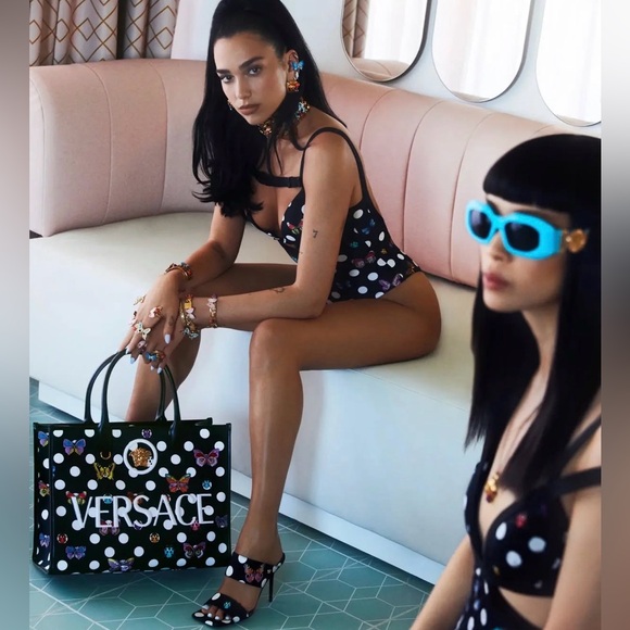 Versace Shoes - VERSACE x Dua Lipa Medusa Insignia Butterfly Slide Heel Sandal Size 37 / US 7